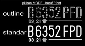 Font plat nomor