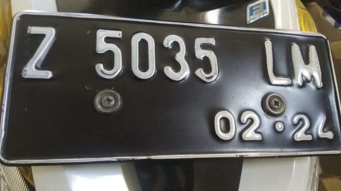 Plat nomor kt kendaraan arti bermotor kode wilayah