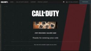 Call o f duty redeem code